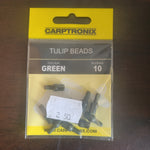 Crptronix tulip beads green x 10