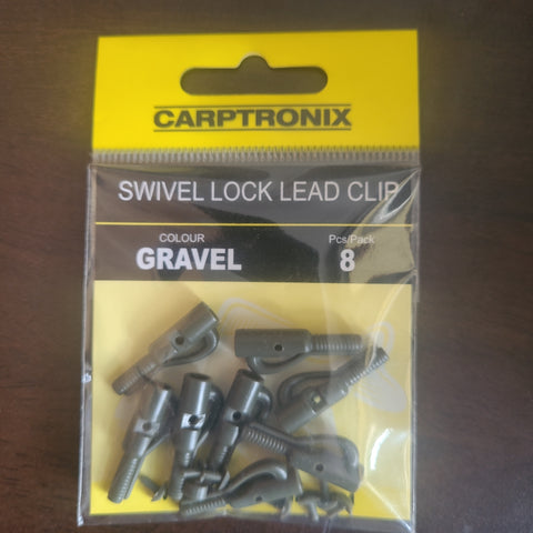 Carptronix swivel lock lead clip gravel x 8