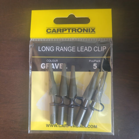 Carptronix long range lead clip gravel  x 5