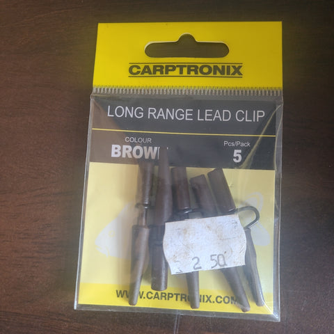 Carptronix long range lead clip brown x 5