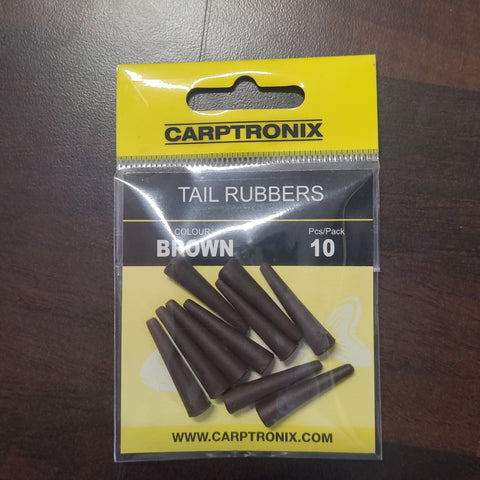 Carptronix tail rubbers brown x 10