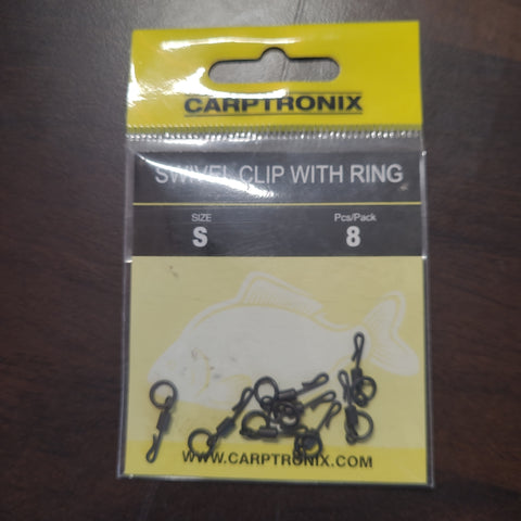 Carptronix swivel clip w/ring small x 8