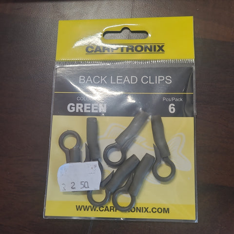 Carptronix back lead clips green