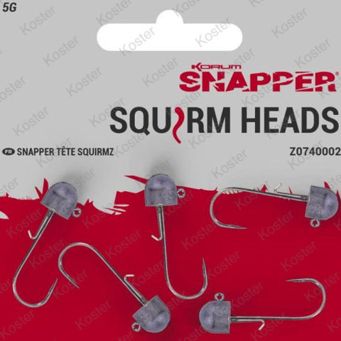 KORUM SNAPPER SQUIRM HEADS 3G