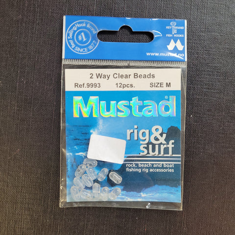 MUSTAD 2 WAY CLEAR BEADS X 12 MED
