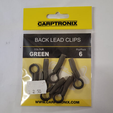 CARPTRONNIX BACK LEAD CLIPS GREEN