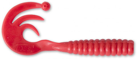 ZEBCO FRED FIRE RED CURLY TAIL SOFT LURE