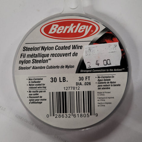 BERKLEY STEELON NYLON COATED WIRE 30LB – New Ross Angling Tackle And Bait
