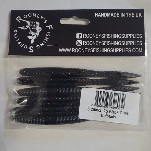 ROONEYS BLACK GLITTER 5.25" 7G BULBTAILS